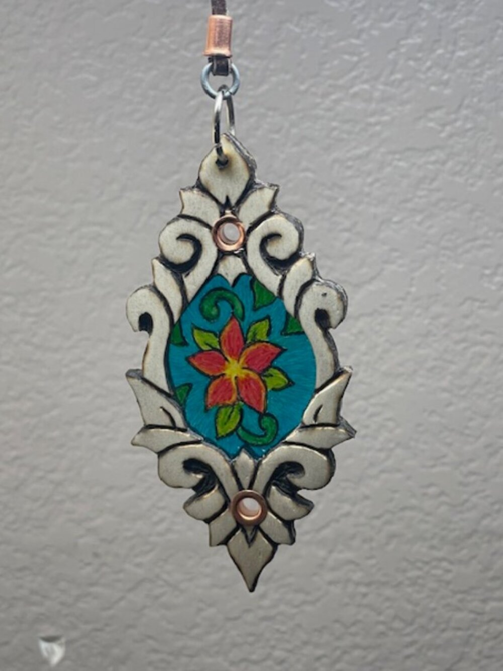 wood burn window sun catcher